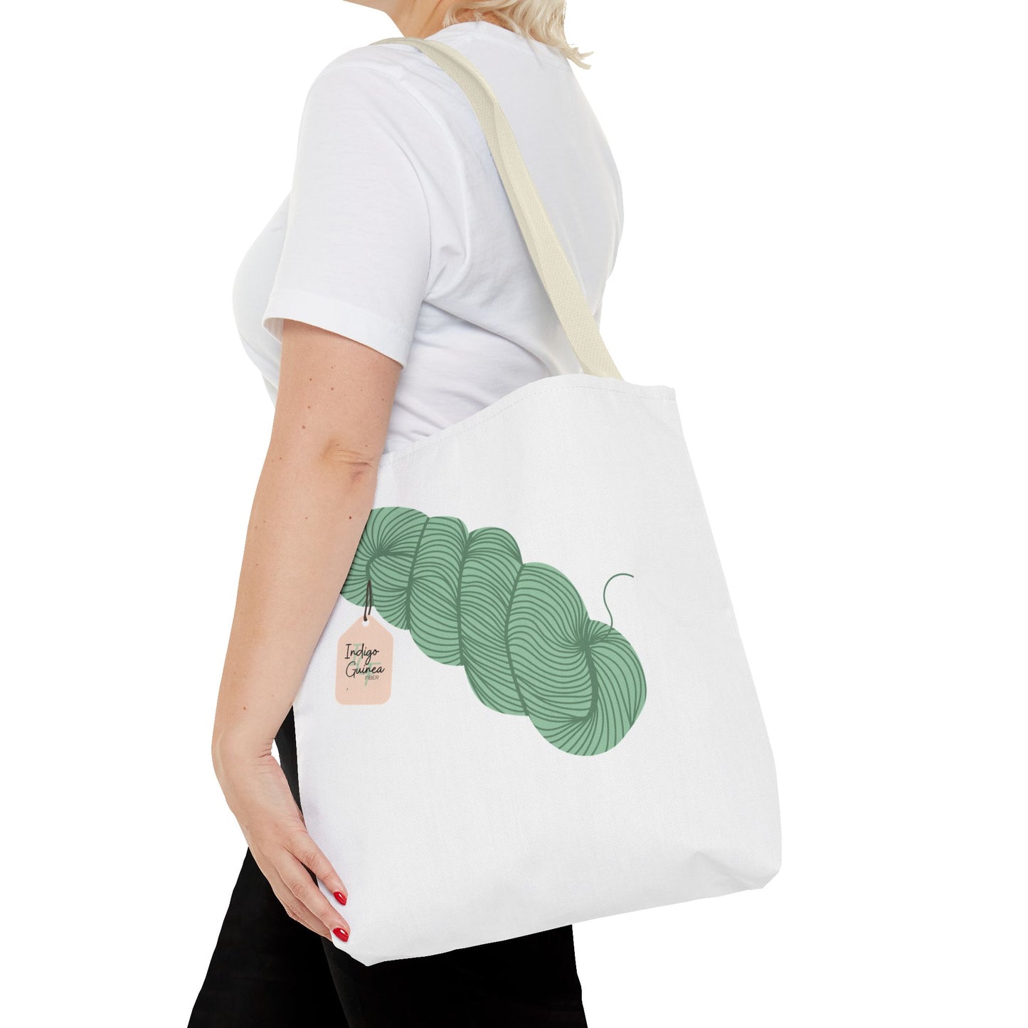 Yarn Tote Bag | Indigo Guinea Fiber Logo Tote