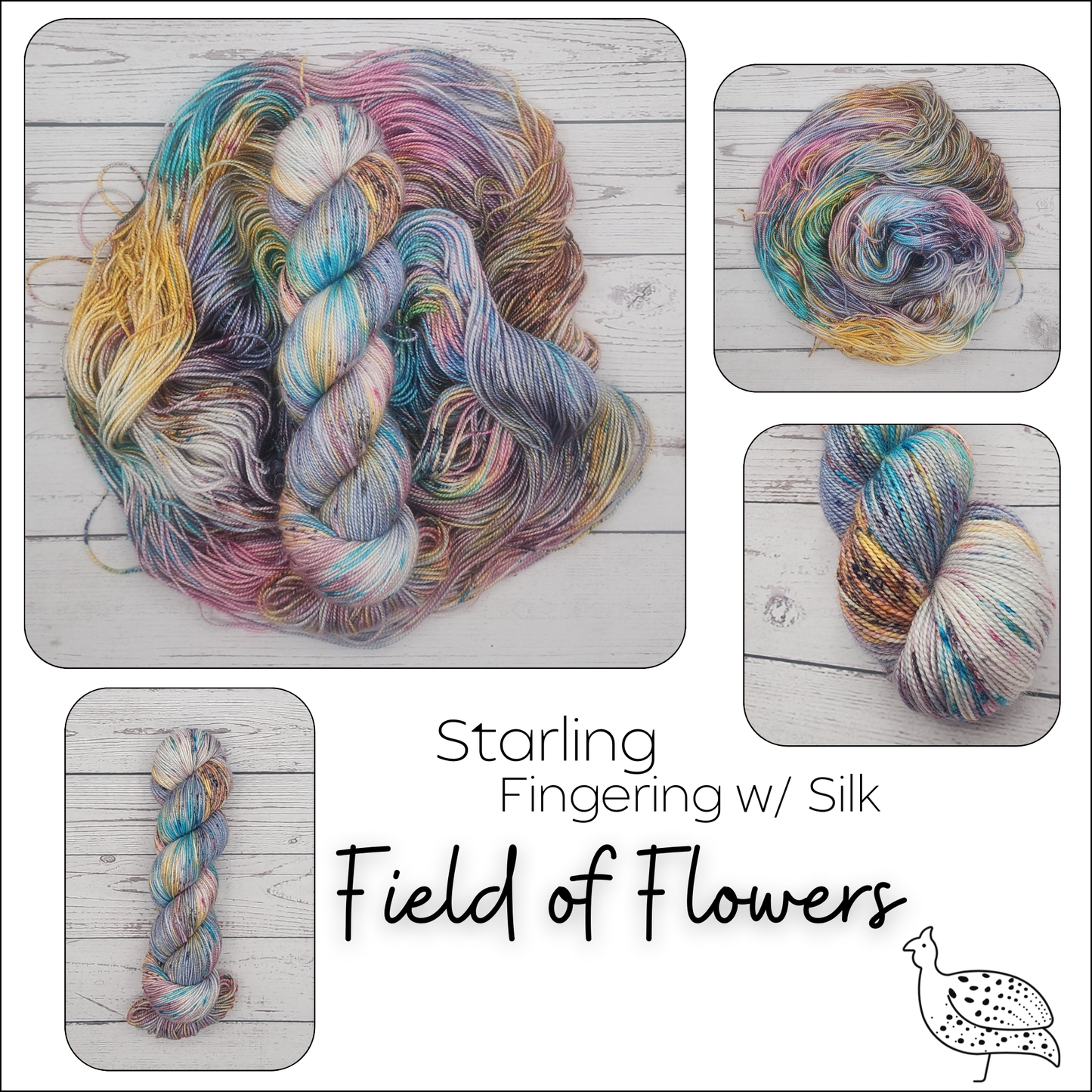 Starling Field Of Flowers