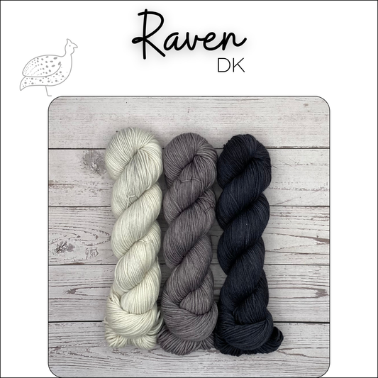 Raven Tonals White, Gray, Black