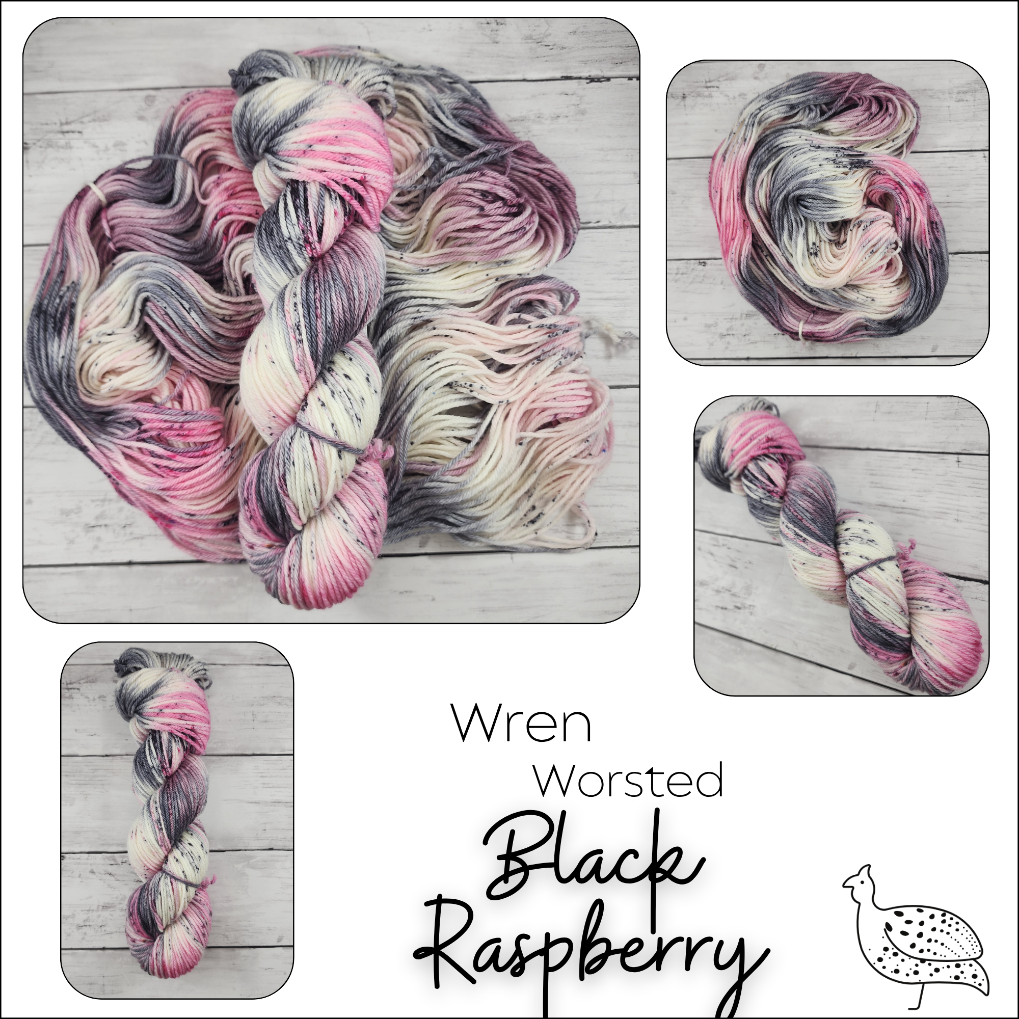 Wren Black Raspberry – Indigo Guinea Fiber