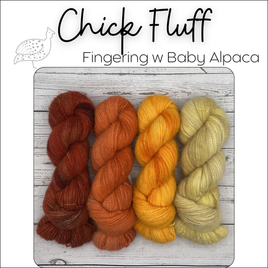 Chick Fluff Tonals Red, Orange, and Yellow