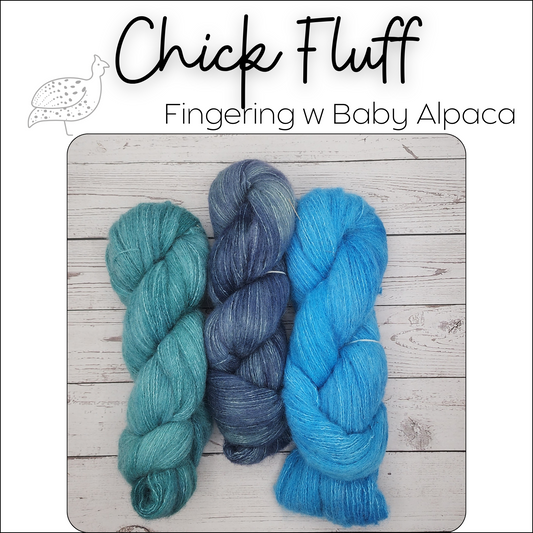 Chick Fluff Tonals Blues, Purple, and Pink