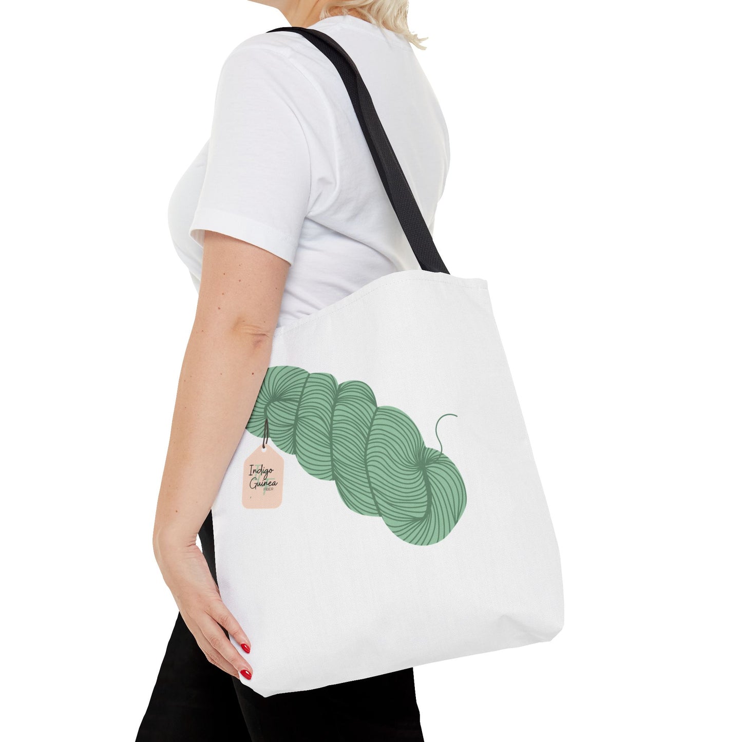 Yarn Tote Bag | Indigo Guinea Fiber Logo Tote