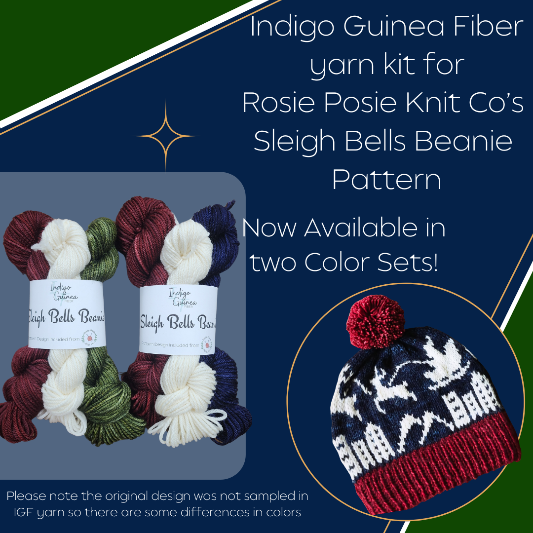 Sleigh Bells Beanie Set with Rosie Posie Knit co.