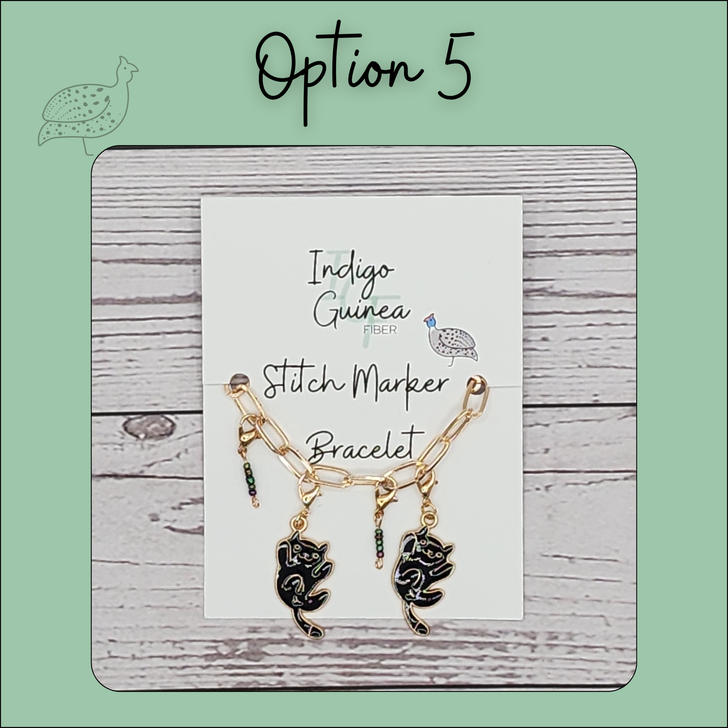 Stitch Marker Bracelets and Bag chain- Gold and Silver