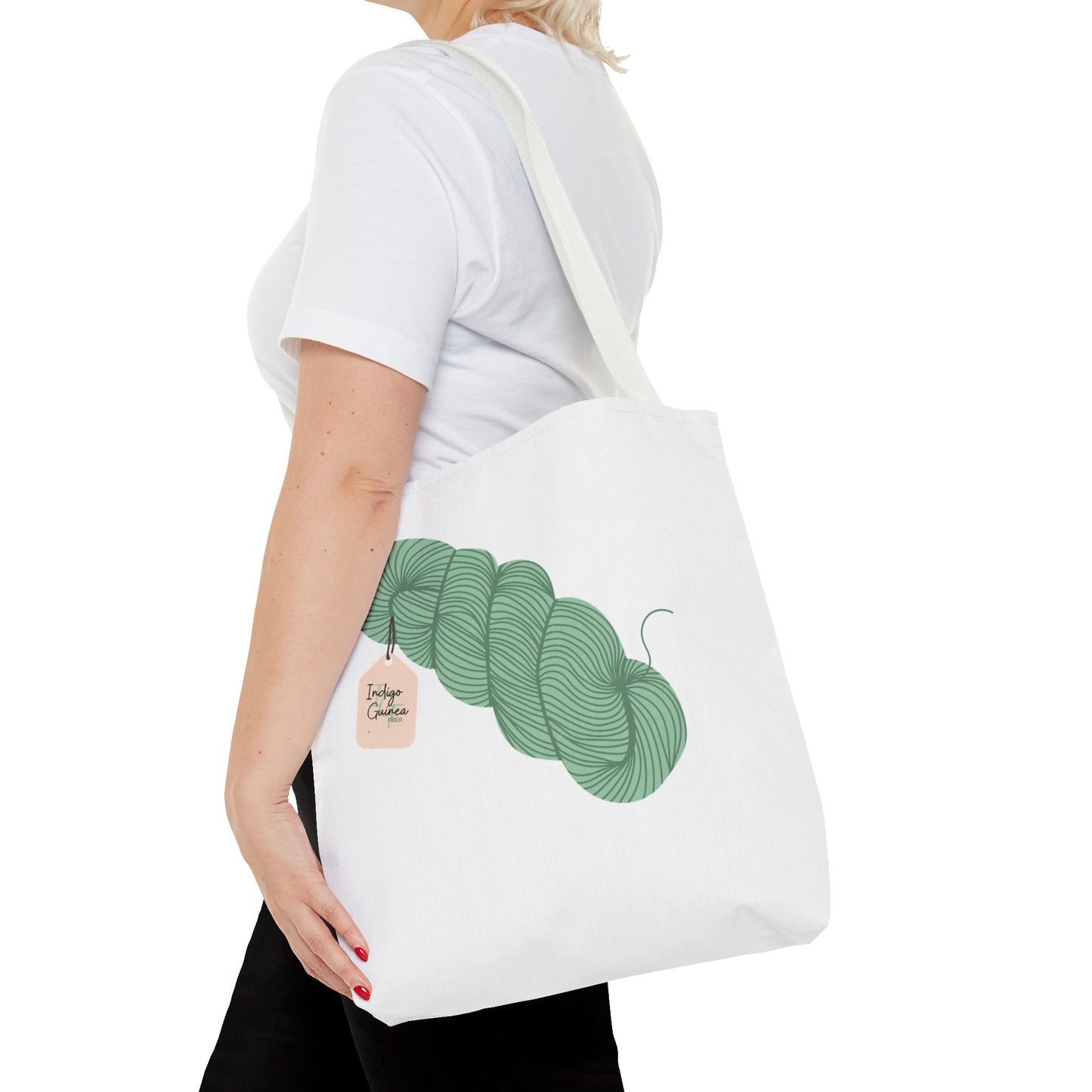 Yarn Tote Bag | Indigo Guinea Fiber Logo Tote