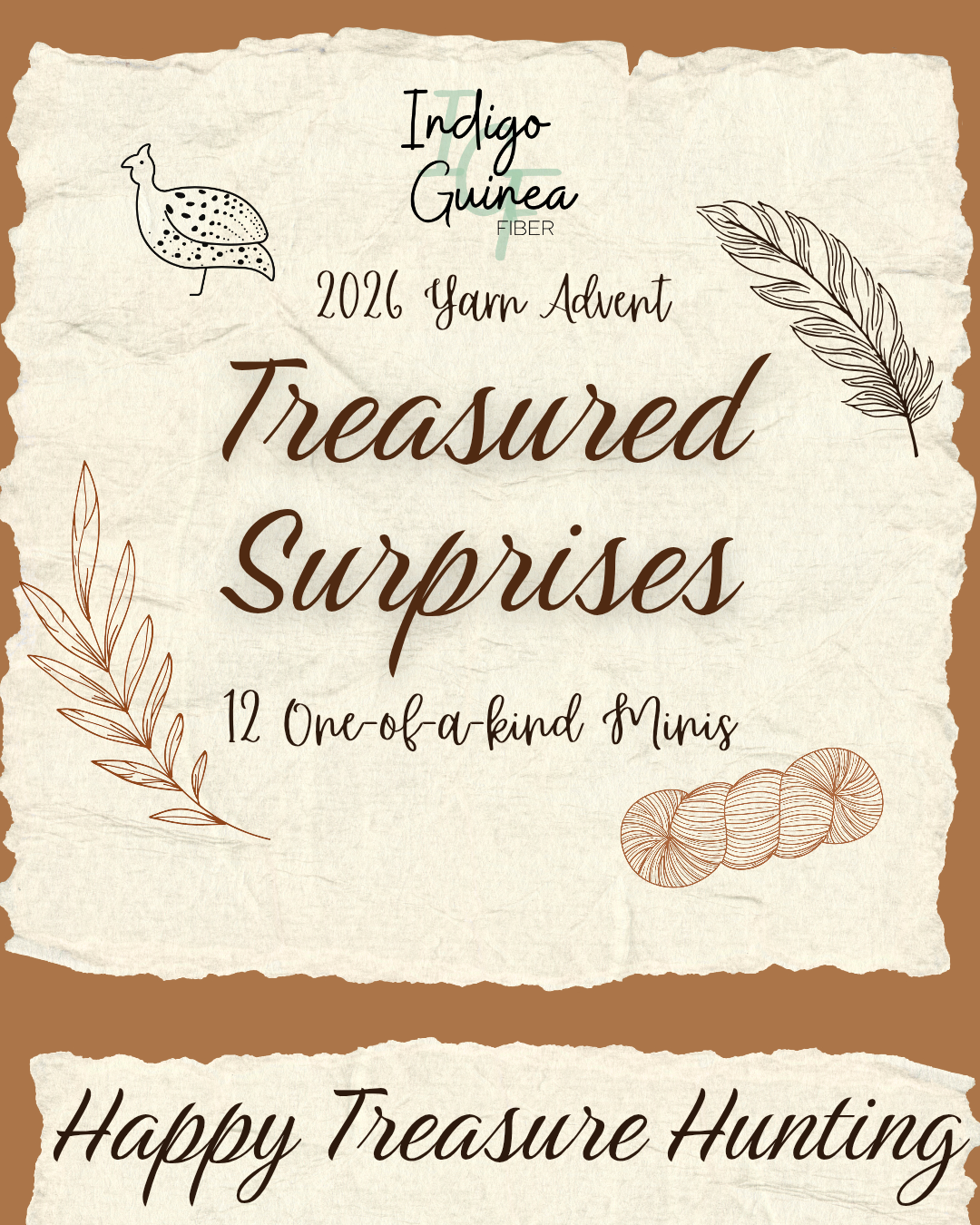 Treasure Surprises 12 Day Advent with One of A Kind Skeins