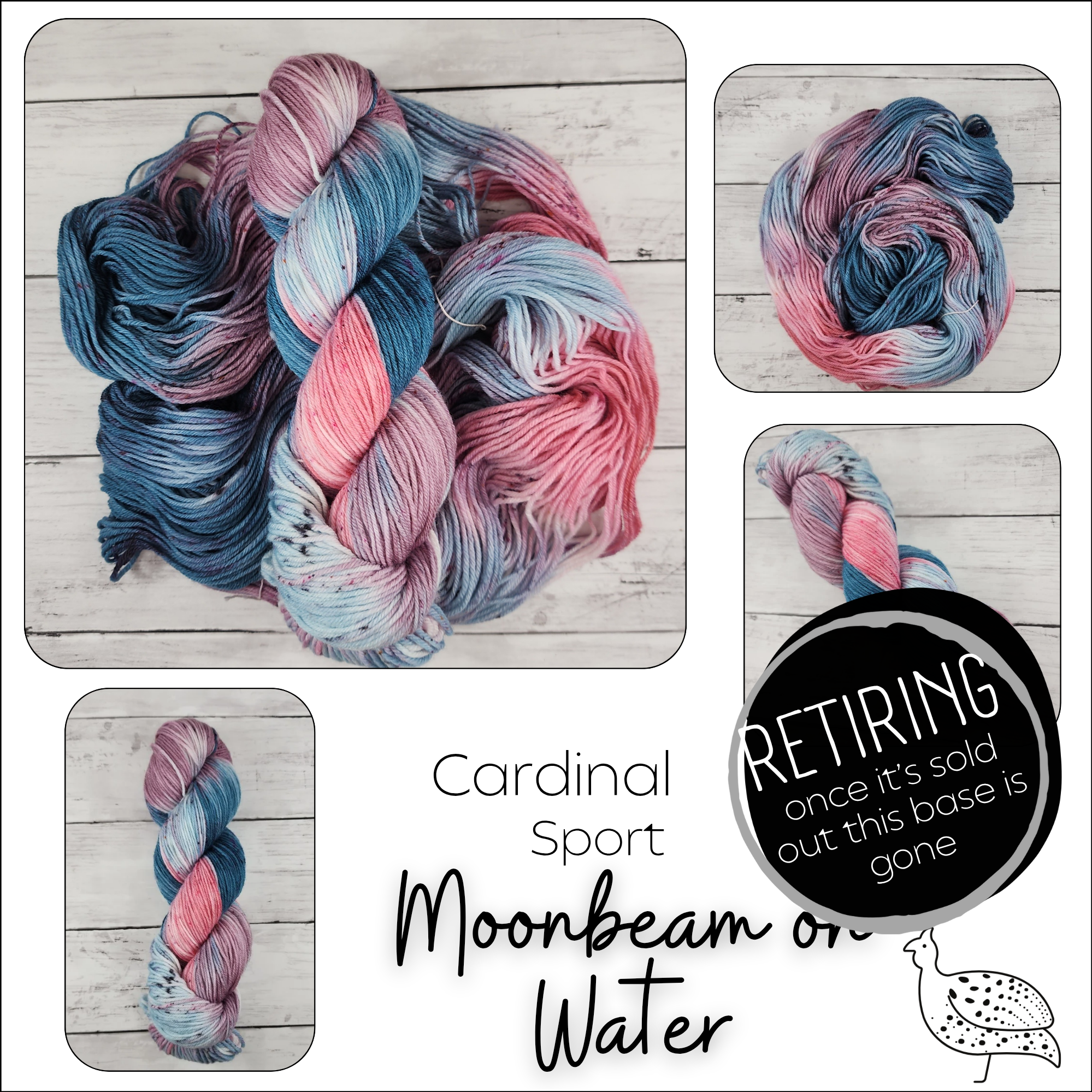 Cardinal Moon Beam on Water (RETIRING) – Indigo Guinea Fiber