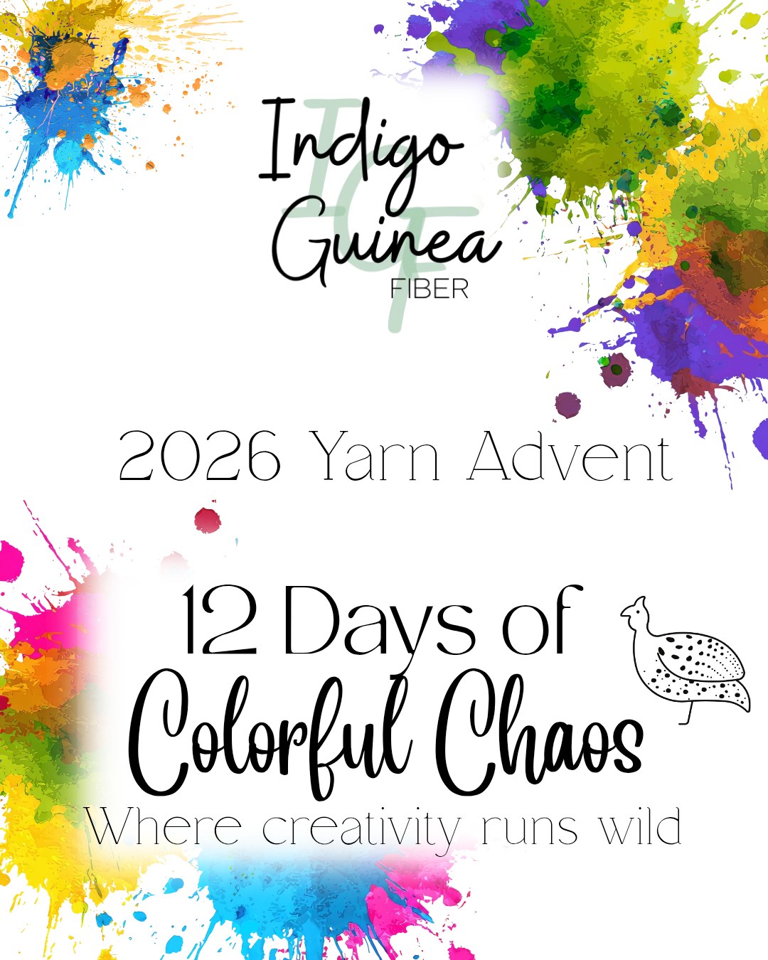 Color Chaos 12 Day Advent with 12 Minis and a Full Skein of Wonderfully Chaotic Color